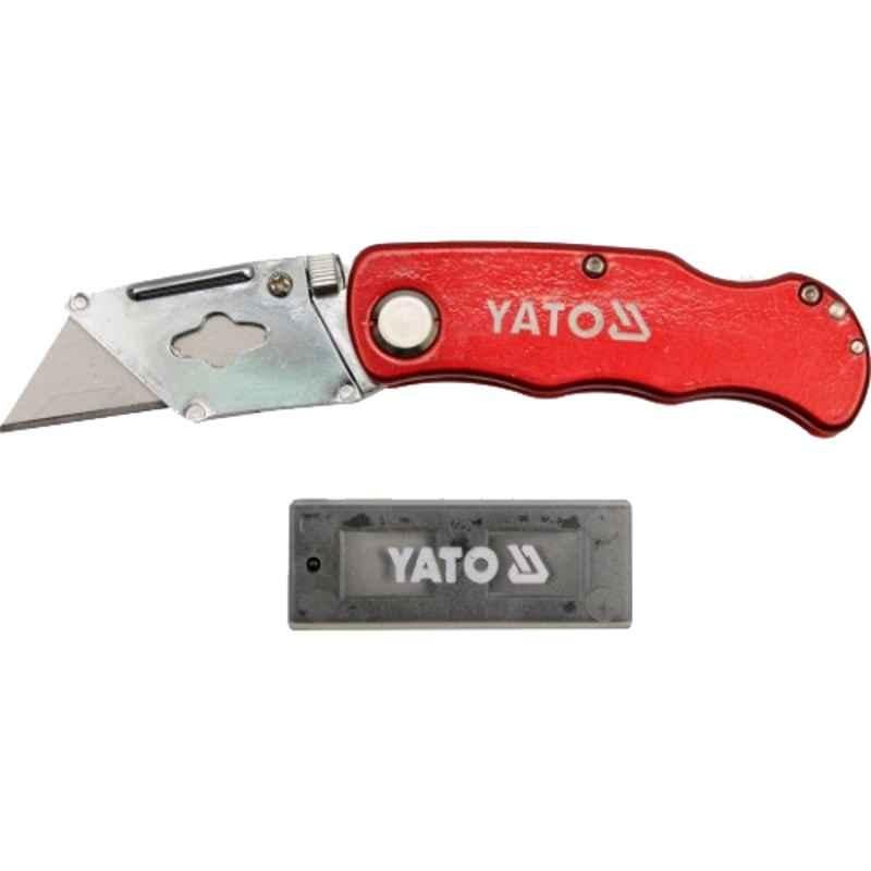 Yato 61x33x0.5mm Zinc Alloy-TPR Casing Cutter Knife with Aluminum Handle, YT-7532