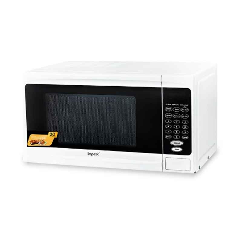 Impex 700W 20L White Digital Microwave Oven with Digital Clock, MO 8101