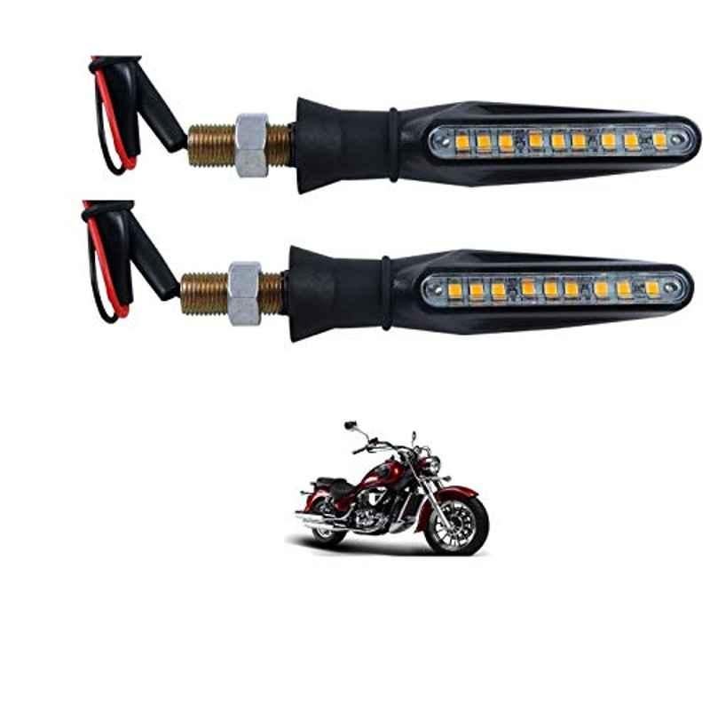 Kozdiko 4 Pcs Plastic Front & Rear Side Sleek Yellow Bike Indicator Set for Hyosung ST7