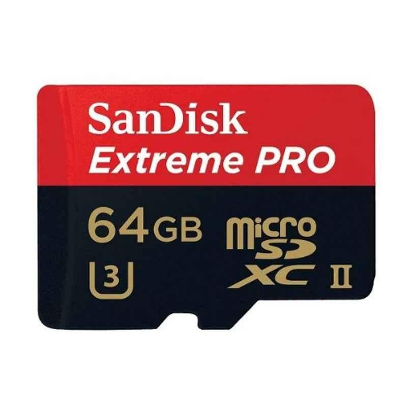 SanDisk Extreme Pro 64GB SDXC Class 10 Memory Card with USB 3.0 Reader, SDSQXPJ-064G-GN6M3