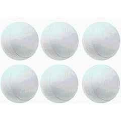 Rexco 80g Heavy Plastic White Practice, Match & Drill Cricket Training Ball (Pack of 6)