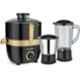Lazer Passion 500W Black & Gold Juicer Mixer Grinder with 2 Jars, PASSIONJMG500BG