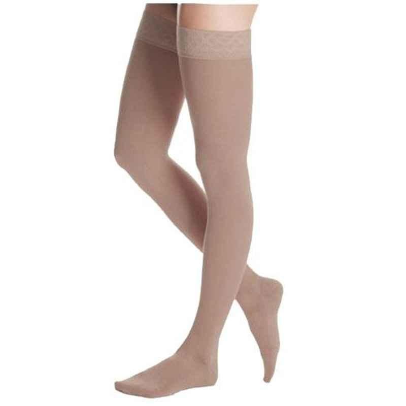 Maxis Beige Cotton Medi Medical Compression Stocking Thigh Length, Size: L