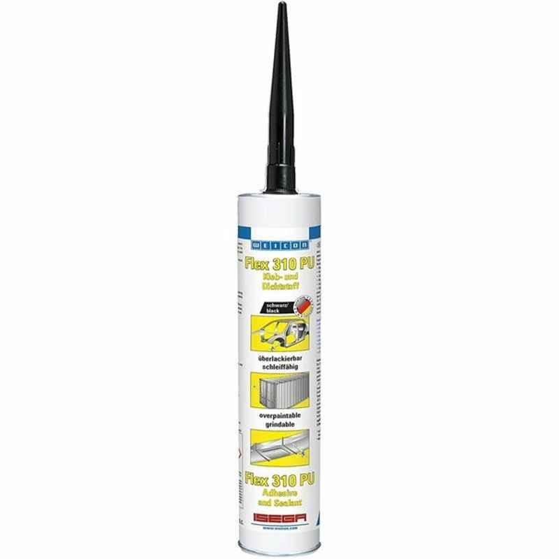 Weicon Flex 310 Polyurethane Adhesive, 13301310, 300ml, Black