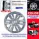 Auto Pearl 4 Pcs 15 inch Plastic Silver Car Wheel Cover Set for Mahindra Xylo