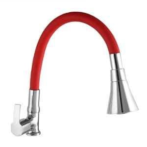 10X Brass Wall Mount Chrome Plated Red Sink Tap, SN-59009