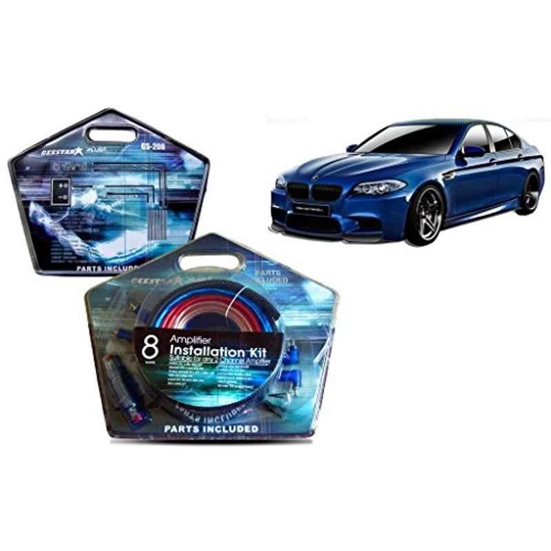 Auto Pearl Geestar Plus 8 Guage 2 Channel Amplifier Full Installation Kit for BMW M5, GS-208