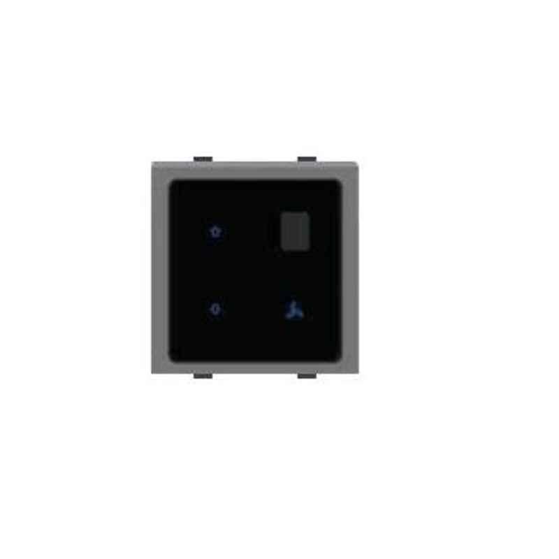 Polycab Levana 2 Module Magnesium Grey 8 Step IR Touch Screen Fan Regulator, SLV1400302