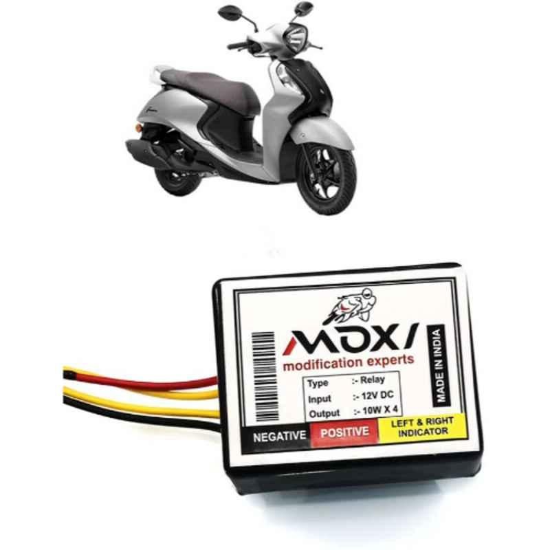 Auto Pearl 12V Black Front & Rear Flasher Indicator Light for Fascino 125 FI
