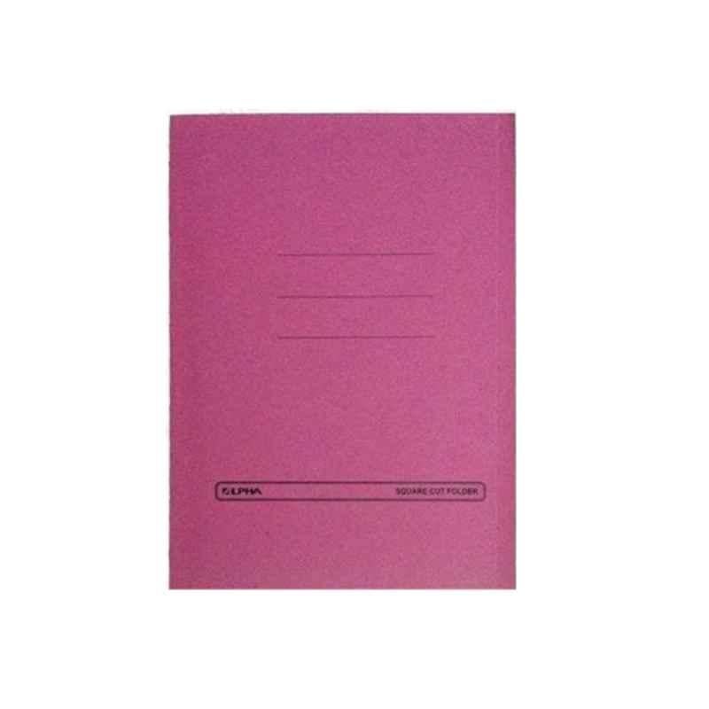 Clipp Pink FS Square Cut Folder, (Pack of 10)