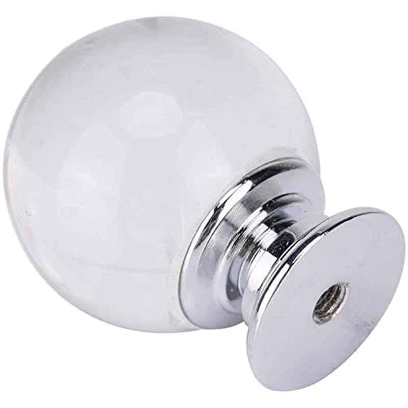 Robustline Clear Drawer Knobs, Pull Handle, Ball Shape For Cupboard Cabinet (Dia 30 mm) 8 Pcs
