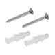 Aligarian Stainless Steel Chrome Finish Wall Mounted Ovel Square Base Solid Towel Ring (Pack of 4)