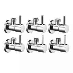 Fastgear Turbo Stainless Steel Silver Chrome Finish Angle Valve, FG2075 (Pack of 6)