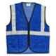 Club Twenty One Workwear Double Extra Large Blue Polyester Vest Safety Jacket with Certified Reflective Extra Tape