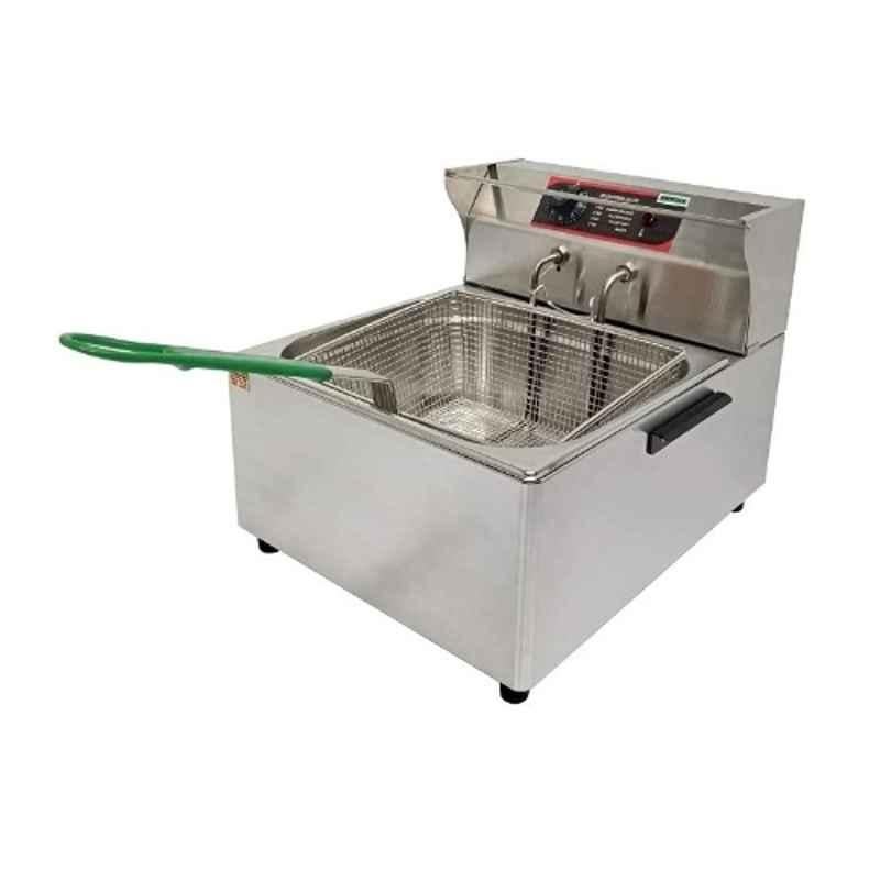 Adorma 11 Litre 1800W Stainless Steel Single Tank Commercial Electric Deep Fryer with 1 Year Warranty, DF11L SGL