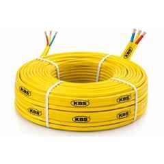 KBS 2.5 Sqmm 3 Core Yellow Copper Submersible Flat Cable, Length: 30 m