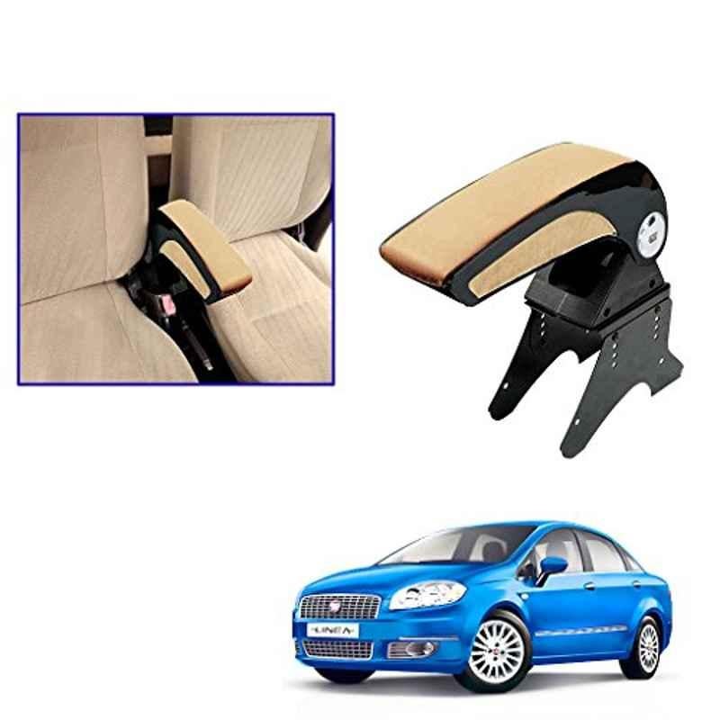 Kozdiko Beige Chrome Armrest for Fiat Linea Classic, koz_16306