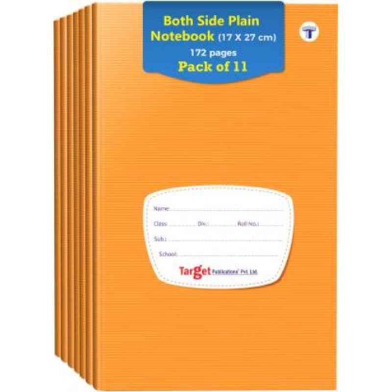 Target Publications Regular 172 Pages Brown Unruled Both Sides Plain Notebook (Pack of 11)