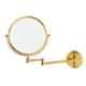 Dolphy 20cm Stainless Steel & Brass Gold 5X Magnifying Shaving & Makeup Mirror , DMMR0005
