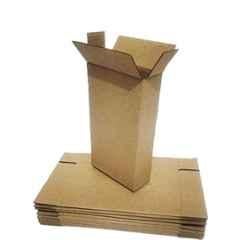 MM WILL CARE 20x5x5cm 3 Ply Brown Paper Corrugated Golden Box, 6T-5JJH-5RA6 (Pack of 10)