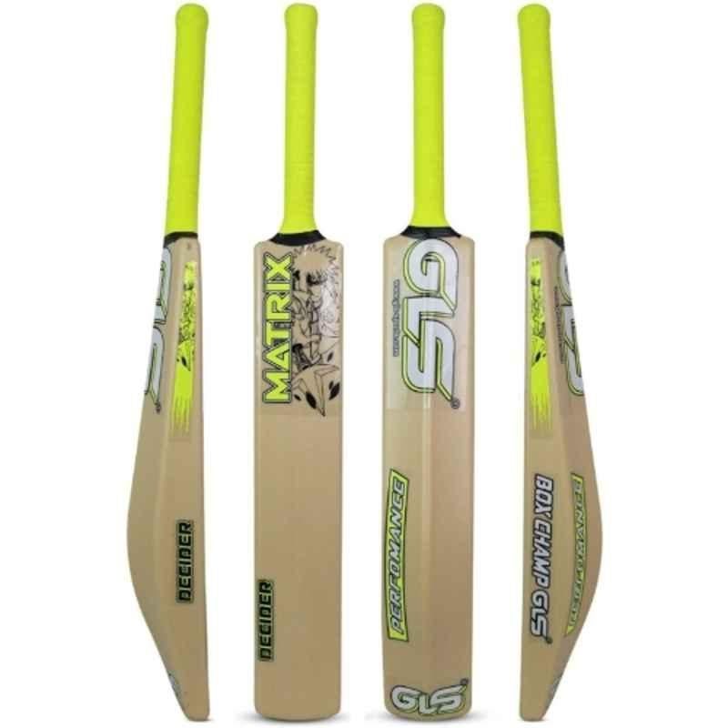 GLS Matrix 800-850g PVC Full Size Beige & Yellow Full Size Cricket Bat for Age 15+ Years