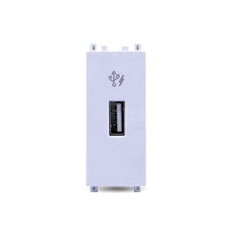Schneider Zencelo 2.1A 1 Module White USB Charger, IN8431USB_WE