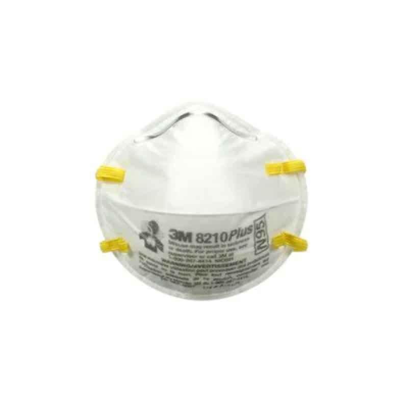 3M N95 White Particulate Respirator Dust Mask, 8210Plus