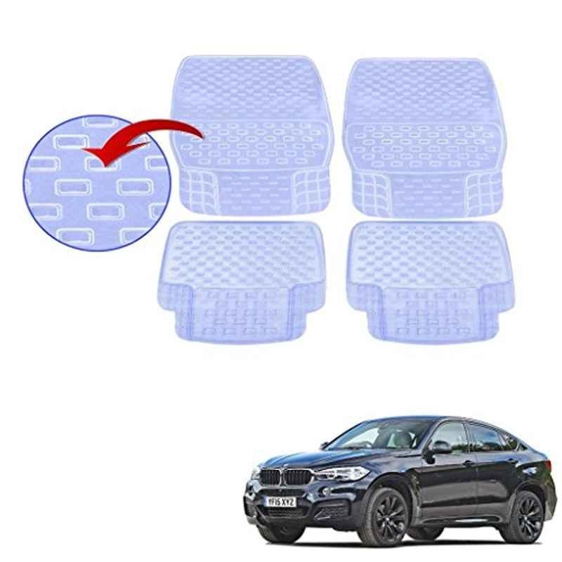 Kozdiko 93043 4 Pcs Rubber & PVC Clear Car Floor Mat Set for BMW X6