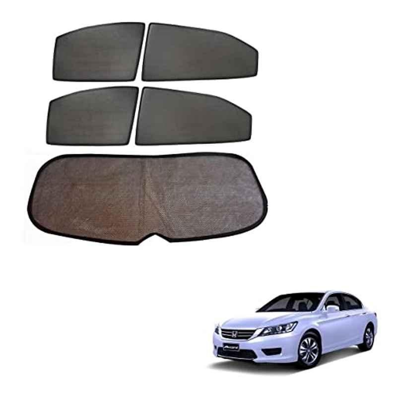 Kozdiko 5 Pcs Mesh Black Fixed Window & Rear Sun Shades Set for Honda Accord