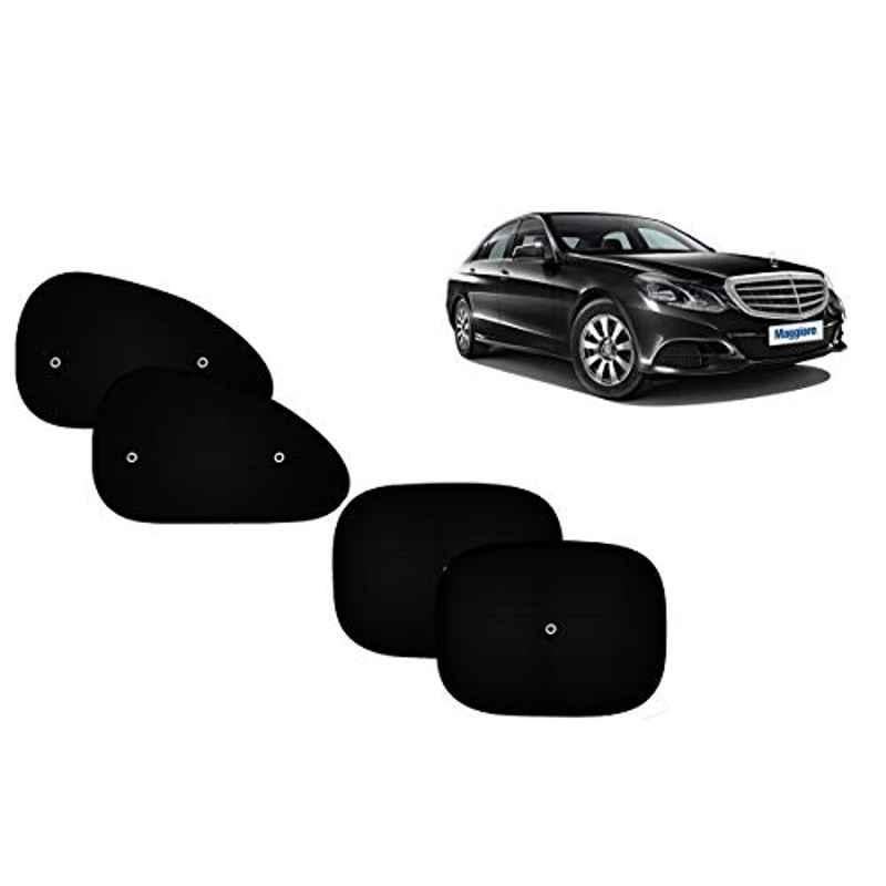 Auto Pearl 4 Pcs PVC & Mesh Black Window Side Sun Shade Set for Mercedes Benz E200