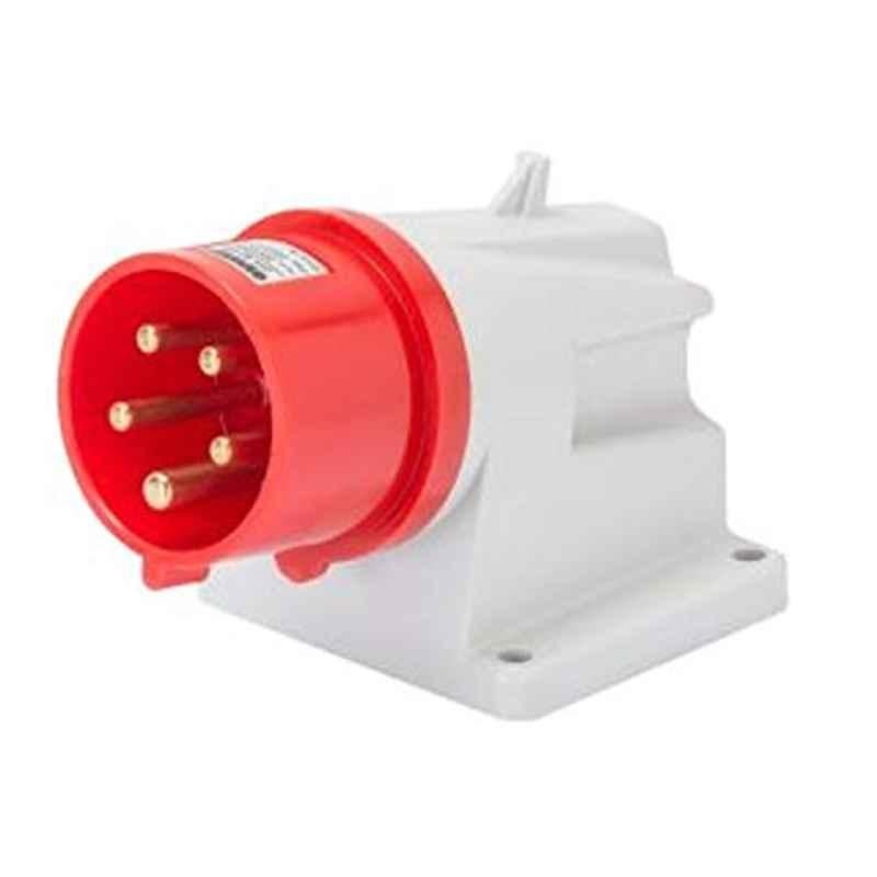 Gewiss GW60420 32A 380-415V 3P+N+E 90 deg Red Angled Surface Mounting Inlet Socket