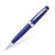 Cross Bailey Black Ink Gloss Blue Resin Polished Ballpoint Pen with 1 Pc Black Refill Set, AT0742-4