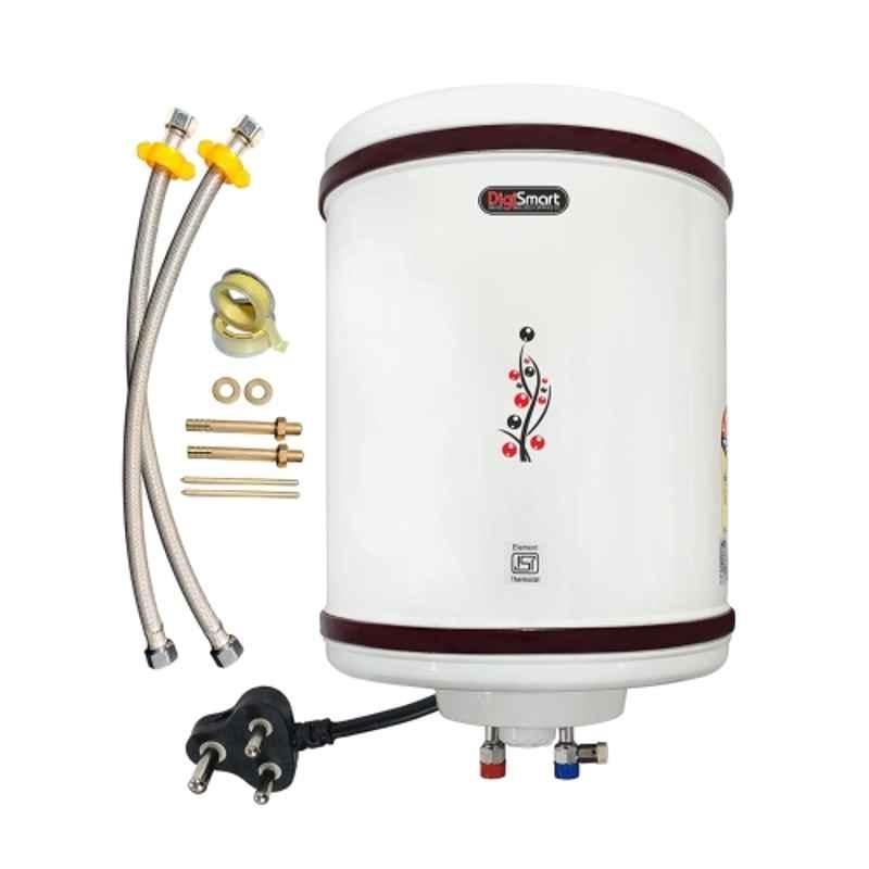 DigiSmart 15 Litre 2000W 5 Star Metal Ivory Water Storage Geyser with 3 Years Warranty