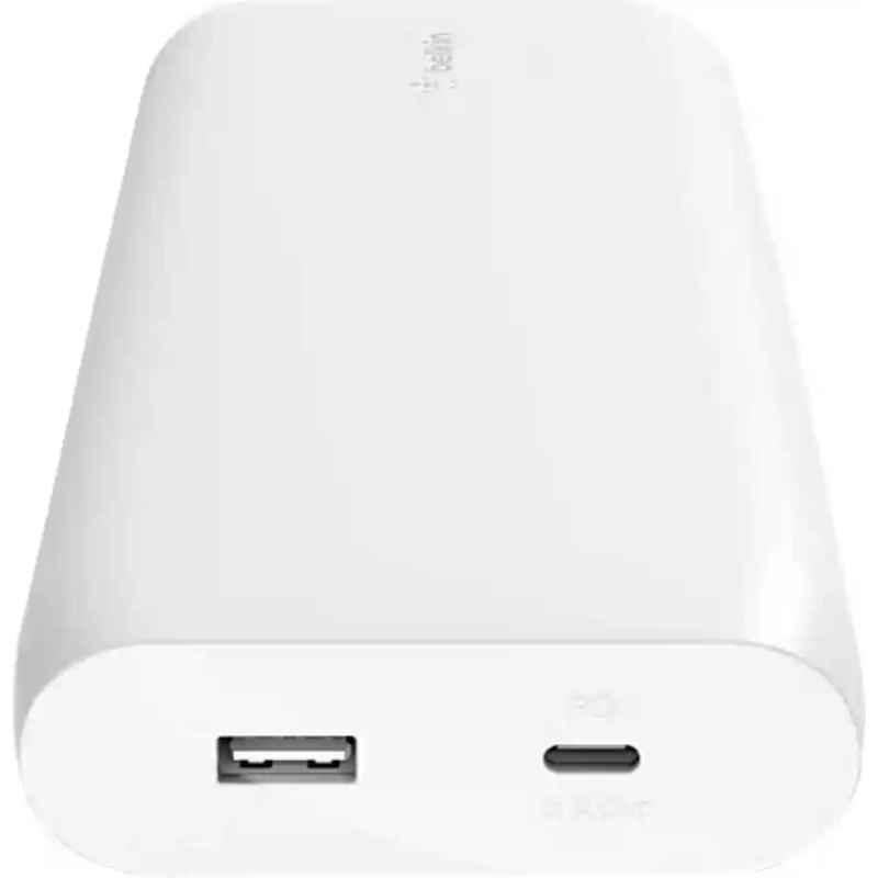Belkin 20000mAh White USB-C & USB-A Power Bank, BL-PB-B003-20000C-WHT