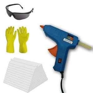 Krost Tc-60 100W Glue Gun Combo With Free 100 Pieces Glue Sticks And Safety Goggles And Safety Gloves, Blue
