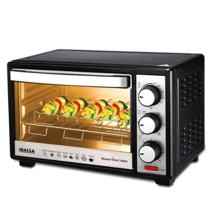 Inalsa MasterChef 19BKR 1300W Black & Silver Oven Toaster Griller