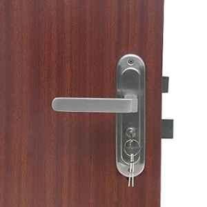 Homexpert LB303 Stainless Steel Satin Finish Round Plate Heavy Duty Mortise Door Lock Set