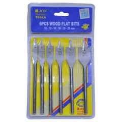 Jon Bhandari Tools 6 Pcs Hardened Steel Wood Flat Drill Bit Set