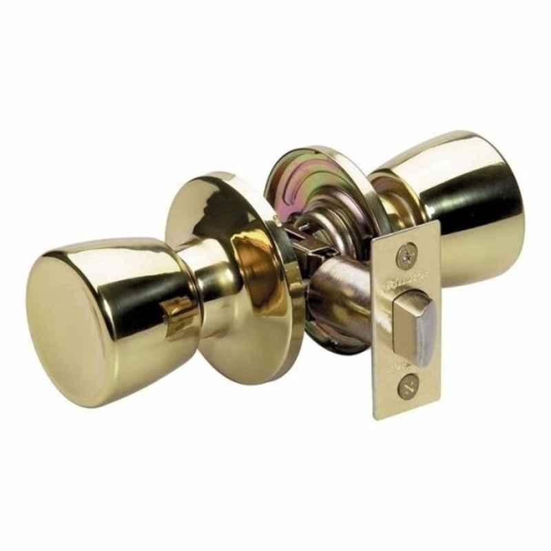 Master Lock 60-70mm Brass Polished Passage Door Lock, MLTUO0403