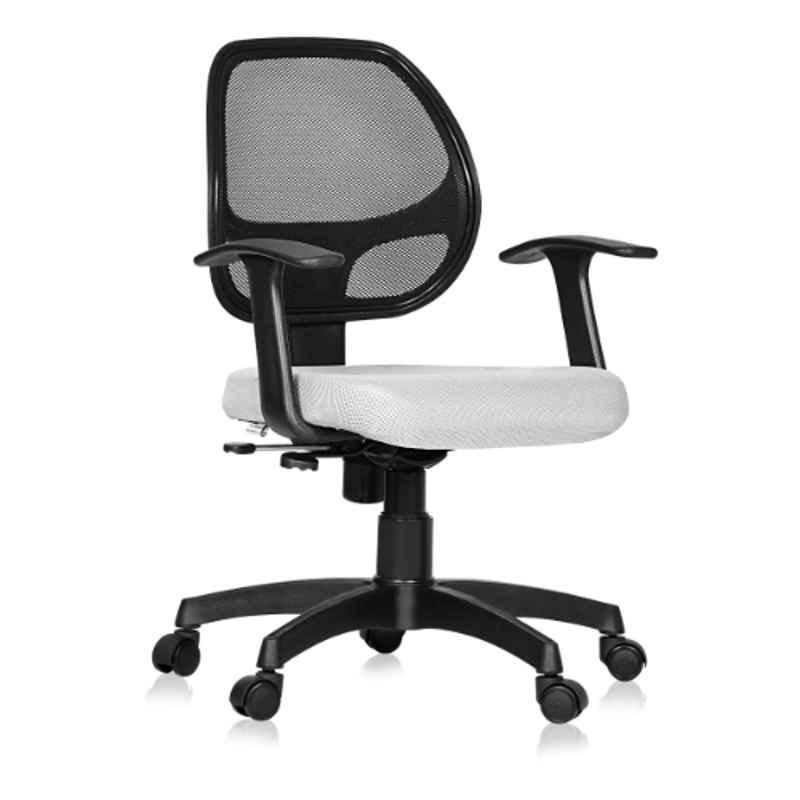 Da URBAN Airex Grey Mid-Back Revolving Mesh Ergonomic Chair for Home & Office