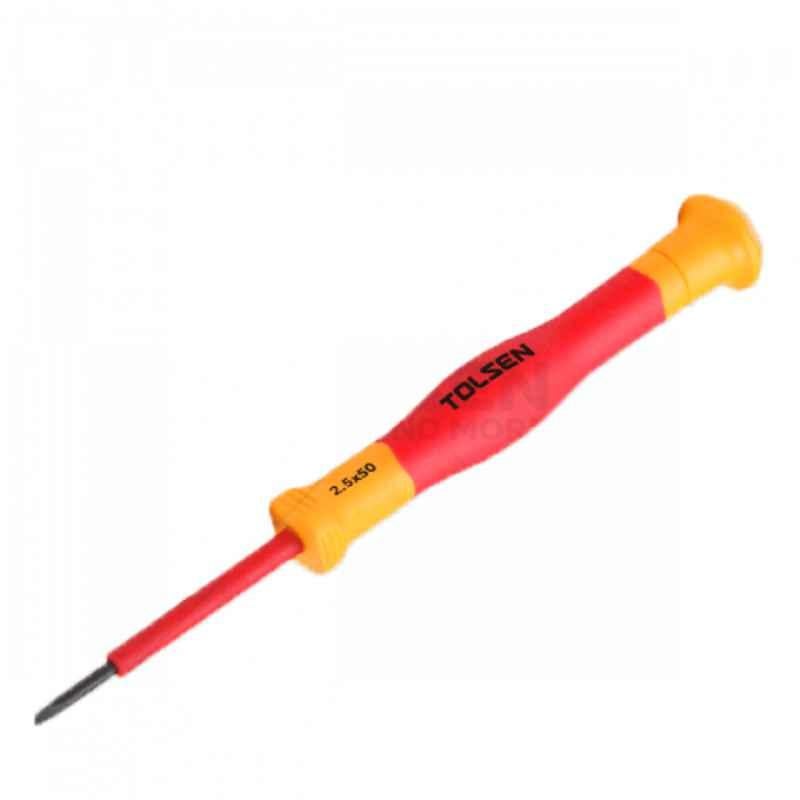 Tolsen 2.0x0.40x50mm Insulated Precision Slotted Screwdriver, V31420