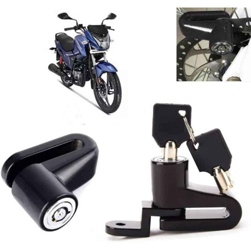 Auto Pearl Steel Black Heavy Duty Anti-Theft Disc Brake Lock for New Glamour BS6, Lock_268