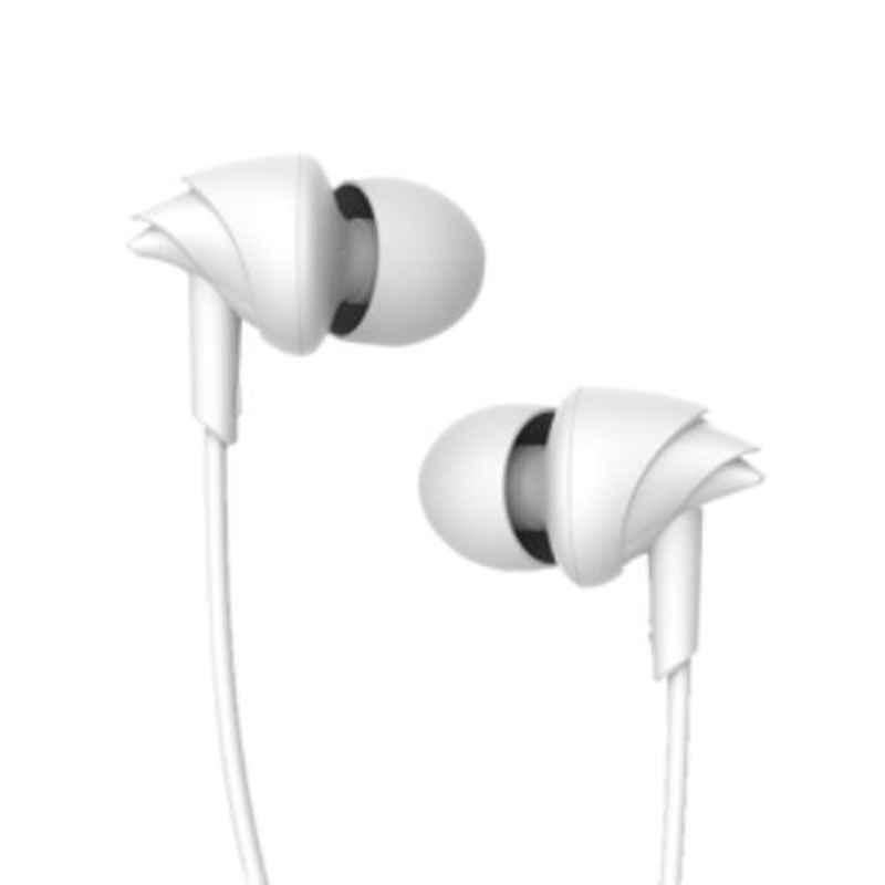 boAt Bassheads 110 White Wired Headset with Mic