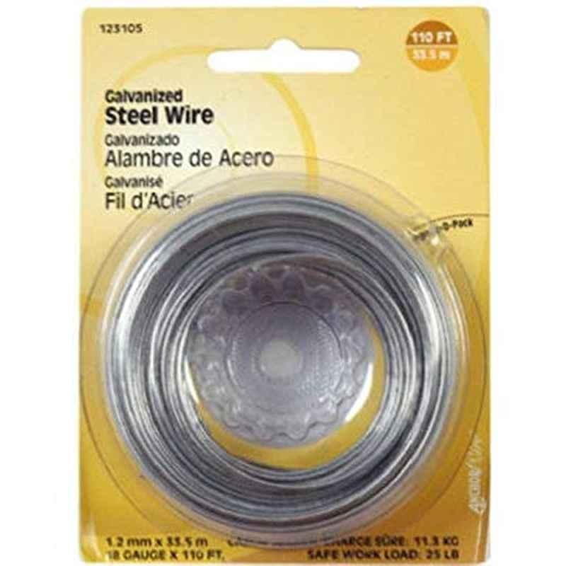 Hillman 19 Gauge 50ft Galvanized Steel Wire, 123133