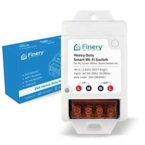 Finery 30A 6600W Wi-Fi Smart Switch for EV Charger, AC, Geyser, Water Pump & Heater