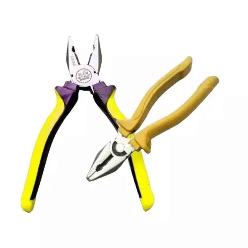 Sky Blue 2 Pcs 8 inch Multicolour 2 Cutting Wire False Piece Lineman Plier Combo, SBE322