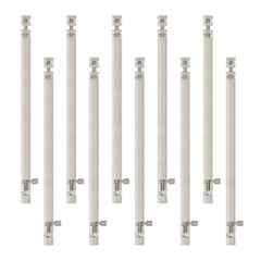 Atom 18 inch Aluminium Satin Finish Heavy Duty Joint-Less Tower Bolt, TB002-18 inch-SS-110 (Pack of 10)