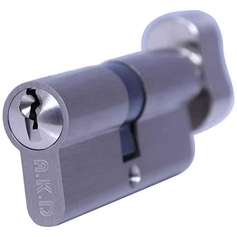 AKD 70mm Brass Silver Door Lock Cylinder, SC-06 SN