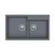 Uken Heavy Duty Quartz Kitchen Sink (31X17.5) With Accessories(31/17.5-Qr-Me-Gs--9) Grey