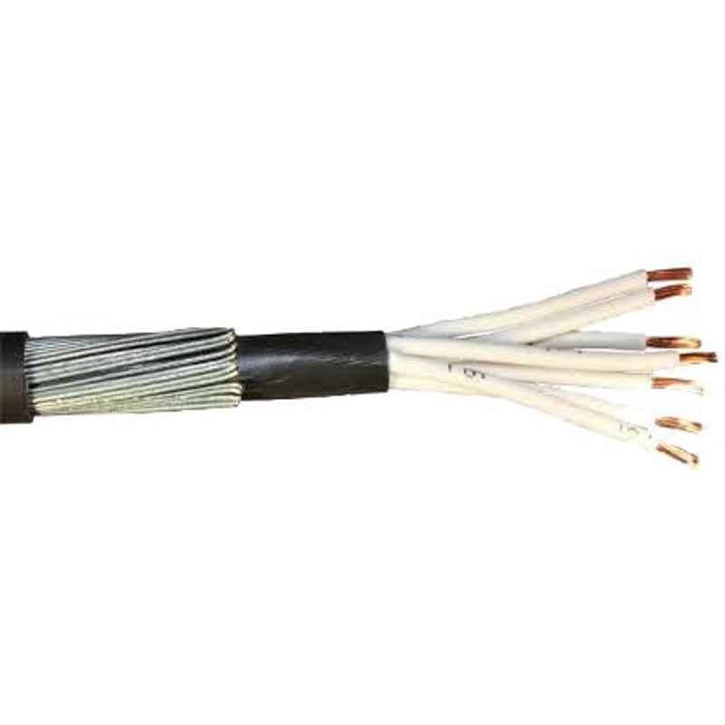 Polycab 6 Sqmm 7 Core Copper Armoured High Tension Cable, 2XWY, Length: 100 m